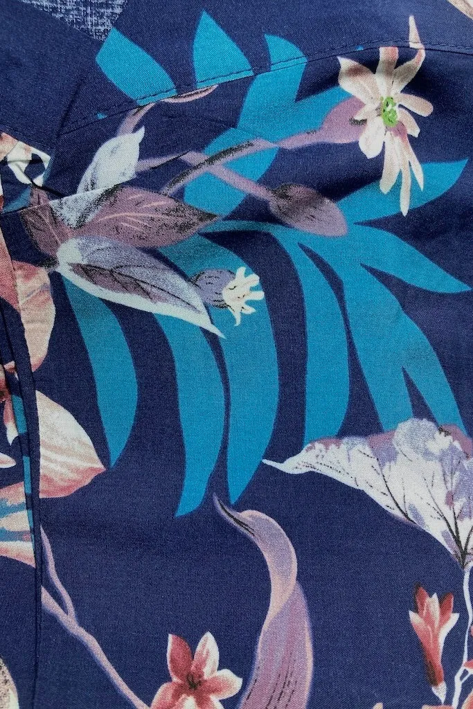Blue Floral Duster Kimono
