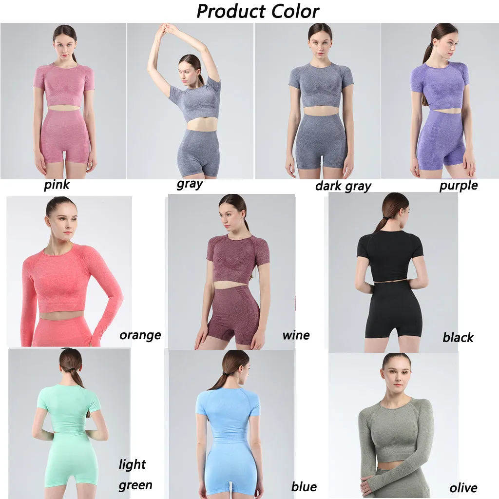 Exercise and Fitness Yoga Suit Sports short sleeve shorts Tight-fitting and Outstanding fit