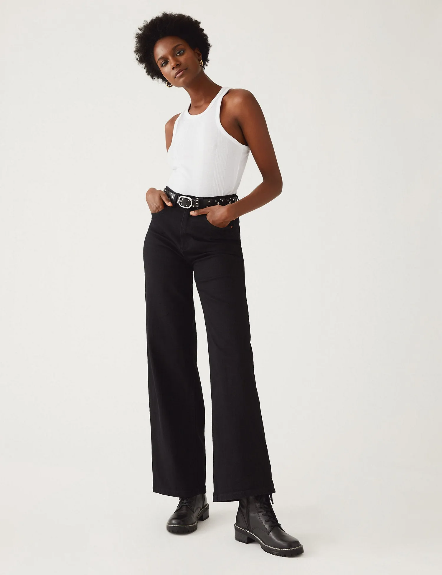 High Waisted Wide Leg Jeans