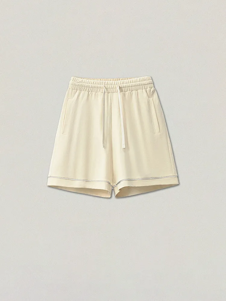 Men'S Loose Solid Cropped Shorts