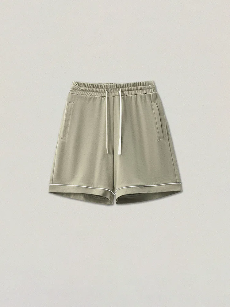 Men'S Loose Solid Cropped Shorts