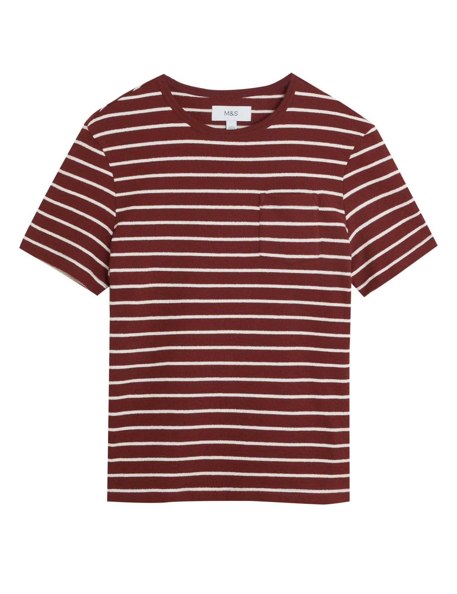 Pure Cotton Striped Textured T-Shirt