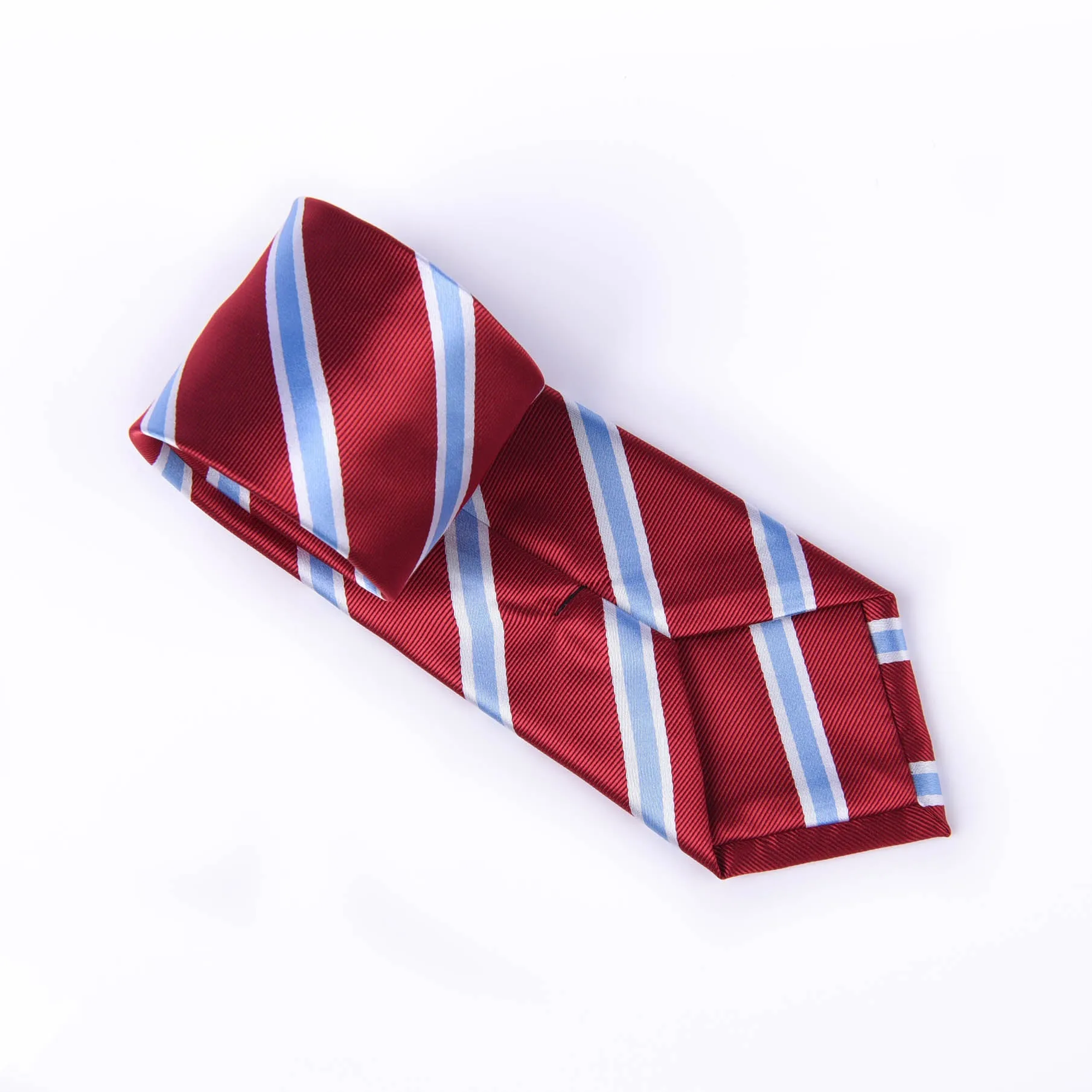 Red & Blue Formal Business Striped 3 Inch Tie Necktie Mens Professional Fashion